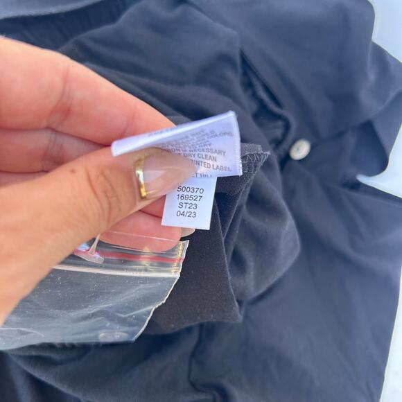 Garnet Hill Prato Knit Jumpsuit Black XS Extra Small Wide Leg Lyocell Flowy - Picture 10 of 10